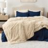 imageBedsure GentleSoft Fluffy Sherpa Fleece Faux Fur Blankets Queen Size for Bed Bedroom Decor Winter Thick Warm Full Queen Blankets Fuzzy Plush Soft Heavy Mink Tie Dye Grey Bedding Cozy Gifts 90x9002 Beige