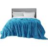 imageBedsure GentleSoft Fluffy Sherpa Fleece Faux Fur Blankets Queen Size for Bed Bedroom Decor Winter Thick Warm Full Queen Blankets Fuzzy Plush Soft Heavy Mink Tie Dye Grey Bedding Cozy Gifts 90x9017 Bright Blue