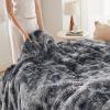imageBedsure GentleSoft Fluffy Sherpa Fleece Faux Fur Blankets Queen Size for Bed Bedroom Decor Winter Thick Warm Full Queen Blankets Fuzzy Plush Soft Heavy Mink Tie Dye Grey Bedding Cozy Gifts 90x9006 Tie Dye Grey