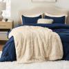 imageBedsure GentleSoft Fluffy Sherpa Fleece Faux Fur Blankets Queen Size for Bed Bedroom Decor Winter Thick Warm Full Queen Blankets Fuzzy Plush Soft Heavy Mink Tie Dye Grey Bedding Cozy Gifts 90x9002 Beige