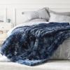 imageBedsure GentleSoft Fluffy Sherpa Fleece Faux Fur Blankets Queen Size for Bed Bedroom Decor Winter Thick Warm Full Queen Blankets Fuzzy Plush Soft Heavy Mink Tie Dye Grey Bedding Cozy Gifts 90x9004 Tie Dye Navy