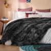 imageBedsure GentleSoft Fluffy Sherpa Fleece Faux Fur Blankets Queen Size for Bed Bedroom Decor Winter Thick Warm Full Queen Blankets Fuzzy Plush Soft Heavy Mink Tie Dye Grey Bedding Cozy Gifts 90x9007 Tie Dye Black