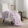 imageBedsure GentleSoft Fluffy Sherpa Fleece Faux Fur Blankets Queen Size for Bed Bedroom Decor Winter Thick Warm Full Queen Blankets Fuzzy Plush Soft Heavy Mink Tie Dye Grey Bedding Cozy Gifts 90x9012 Lavender