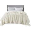 imageBedsure GentleSoft Fluffy Sherpa Fleece Faux Fur Blankets Queen Size for Bed Bedroom Decor Winter Thick Warm Full Queen Blankets Fuzzy Plush Soft Heavy Mink Tie Dye Grey Bedding Cozy Gifts 90x9001 Cream