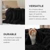 imageBedsure GentleSoft Fluffy Sherpa Fleece Faux Fur Blankets Queen Size for Bed Bedroom Decor Winter Thick Warm Full Queen Blankets Fuzzy Plush Soft Heavy Mink Tie Dye Grey Bedding Cozy Gifts 90x9005 Black