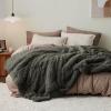imageBedsure GentleSoft Fluffy Sherpa Fleece Faux Fur Blankets Queen Size for Bed Bedroom Decor Winter Thick Warm Full Queen Blankets Fuzzy Plush Soft Heavy Mink Tie Dye Grey Bedding Cozy Gifts 90x9019 Olive Green