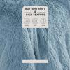 imageBedsure GentleSoft Fluffy Sherpa Fleece Faux Fur Blankets Queen Size for Bed Bedroom Decor Winter Thick Warm Full Queen Blankets Fuzzy Plush Soft Heavy Mink Tie Dye Grey Bedding Cozy Gifts 90x9014 Blue