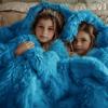 imageBedsure GentleSoft Fluffy Sherpa Fleece Faux Fur Blankets Queen Size for Bed Bedroom Decor Winter Thick Warm Full Queen Blankets Fuzzy Plush Soft Heavy Mink Tie Dye Grey Bedding Cozy Gifts 90x9017 Bright Blue