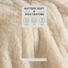 imageBedsure GentleSoft Fluffy Sherpa Fleece Faux Fur Blankets Queen Size for Bed Bedroom Decor Winter Thick Warm Full Queen Blankets Fuzzy Plush Soft Heavy Mink Tie Dye Grey Bedding Cozy Gifts 90x9002 Beige