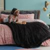 imageBedsure GentleSoft Fluffy Sherpa Fleece Faux Fur Blankets Queen Size for Bed Bedroom Decor Winter Thick Warm Full Queen Blankets Fuzzy Plush Soft Heavy Mink Tie Dye Grey Bedding Cozy Gifts 90x9005 Black