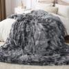 imageBedsure GentleSoft Fluffy Sherpa Fleece Faux Fur Blankets Queen Size for Bed Bedroom Decor Winter Thick Warm Full Queen Blankets Fuzzy Plush Soft Heavy Mink Tie Dye Grey Bedding Cozy Gifts 90x9006 Tie Dye Grey
