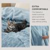 imageBedsure GentleSoft Fluffy Sherpa Fleece Faux Fur Blankets Queen Size for Bed Bedroom Decor Winter Thick Warm Full Queen Blankets Fuzzy Plush Soft Heavy Mink Tie Dye Grey Bedding Cozy Gifts 90x9014 Blue