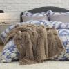 imageBedsure GentleSoft Fluffy Sherpa Fleece Faux Fur Blankets Queen Size for Bed Bedroom Decor Winter Thick Warm Full Queen Blankets Fuzzy Plush Soft Heavy Mink Tie Dye Grey Bedding Cozy Gifts 90x9013 Brown