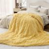 imageBedsure GentleSoft Fluffy Sherpa Fleece Faux Fur Blankets Queen Size for Bed Bedroom Decor Winter Thick Warm Full Queen Blankets Fuzzy Plush Soft Heavy Mink Tie Dye Grey Bedding Cozy Gifts 90x9016 Light Yellow