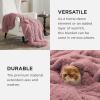 imageBedsure GentleSoft Fluffy Sherpa Fleece Faux Fur Blankets Queen Size for Bed Bedroom Decor Winter Thick Warm Full Queen Blankets Fuzzy Plush Soft Heavy Mink Tie Dye Grey Bedding Cozy Gifts 90x9009 Dusty Pink