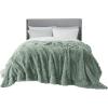 imageBedsure GentleSoft Fluffy Sherpa Fleece Faux Fur Blankets Queen Size for Bed Bedroom Decor Winter Thick Warm Full Queen Blankets Fuzzy Plush Soft Heavy Mink Tie Dye Grey Bedding Cozy Gifts 90x9010 Sage Green
