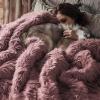 imageBedsure GentleSoft Fluffy Sherpa Fleece Faux Fur Blankets Queen Size for Bed Bedroom Decor Winter Thick Warm Full Queen Blankets Fuzzy Plush Soft Heavy Mink Tie Dye Grey Bedding Cozy Gifts 90x9009 Dusty Pink