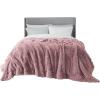 imageBedsure GentleSoft Fluffy Sherpa Fleece Faux Fur Blankets Queen Size for Bed Bedroom Decor Winter Thick Warm Full Queen Blankets Fuzzy Plush Soft Heavy Mink Tie Dye Grey Bedding Cozy Gifts 90x9009 Dusty Pink