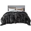imageBedsure GentleSoft Fluffy Sherpa Fleece Faux Fur Blankets Queen Size for Bed Bedroom Decor Winter Thick Warm Full Queen Blankets Fuzzy Plush Soft Heavy Mink Tie Dye Grey Bedding Cozy Gifts 90x9007 Tie Dye Black