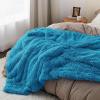 imageBedsure GentleSoft Fluffy Sherpa Fleece Faux Fur Blankets Queen Size for Bed Bedroom Decor Winter Thick Warm Full Queen Blankets Fuzzy Plush Soft Heavy Mink Tie Dye Grey Bedding Cozy Gifts 90x9017 Bright Blue