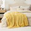 imageBedsure GentleSoft Fluffy Sherpa Fleece Faux Fur Blankets Queen Size for Bed Bedroom Decor Winter Thick Warm Full Queen Blankets Fuzzy Plush Soft Heavy Mink Tie Dye Grey Bedding Cozy Gifts 90x9016 Light Yellow