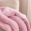 imageBedsure GentleSoft Fluffy Sherpa Fleece Faux Fur Blankets Queen Size for Bed Bedroom Decor Winter Thick Warm Full Queen Blankets Fuzzy Plush Soft Heavy Mink Tie Dye Grey Bedding Cozy Gifts 90x9003 Pink