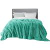imageBedsure GentleSoft Fluffy Sherpa Fleece Faux Fur Blankets Queen Size for Bed Bedroom Decor Winter Thick Warm Full Queen Blankets Fuzzy Plush Soft Heavy Mink Tie Dye Grey Bedding Cozy Gifts 90x9023 Aruba Blue