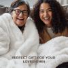 imageBedsure GentleSoft Fluffy Sherpa Fleece Faux Fur Blankets Queen Size for Bed Bedroom Decor Winter Thick Warm Full Queen Blankets Fuzzy Plush Soft Heavy Mink Tie Dye Grey Bedding Cozy Gifts 90x9008 White