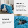 imageBedsure GentleSoft Fluffy Sherpa Fleece Faux Fur Blankets Queen Size for Bed Bedroom Decor Winter Thick Warm Full Queen Blankets Fuzzy Plush Soft Heavy Mink Tie Dye Grey Bedding Cozy Gifts 90x9017 Bright Blue
