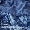 imageBedsure GentleSoft Sherpa Fluffy Blanket Queen Size for Bed  Fleece Warm and Cozy for Women Gift Plush ampamp Fuzzy Faux Fur Blanket for Couch Sofa and Decor Tie Dye Design Grey 90x90 Inches07  Indigo