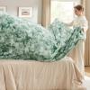 imageBedsure GentleSoft Sherpa Fluffy Blanket Queen Size for Bed  Fleece Warm and Cozy for Women Gift Plush ampamp Fuzzy Faux Fur Blanket for Couch Sofa and Decor Tie Dye Design Grey 90x90 Inches05  Sage Green