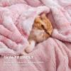 imageBedsure GentleSoft Sherpa Fluffy Blanket Queen Size for Bed  Fleece Warm and Cozy for Women Gift Plush ampamp Fuzzy Faux Fur Blanket for Couch Sofa and Decor Tie Dye Design Grey 90x90 Inches04  Pink
