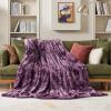 imageBedsure GentleSoft Sherpa Fluffy Blanket Queen Size for Bed  Fleece Warm and Cozy for Women Gift Plush ampamp Fuzzy Faux Fur Blanket for Couch Sofa and Decor Tie Dye Design Grey 90x90 Inches06  Purple