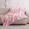 imageBedsure GentleSoft Sherpa Fluffy Blanket Queen Size for Bed  Fleece Warm and Cozy for Women Gift Plush ampamp Fuzzy Faux Fur Blanket for Couch Sofa and Decor Tie Dye Design Grey 90x90 Inches04  Pink