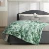imageBedsure GentleSoft Sherpa Fluffy Blanket Queen Size for Bed  Fleece Warm and Cozy for Women Gift Plush ampamp Fuzzy Faux Fur Blanket for Couch Sofa and Decor Tie Dye Design Grey 90x90 Inches05  Sage Green