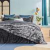 imageBedsure GentleSoft Sherpa Fluffy Blanket Queen Size for Bed  Fleece Warm and Cozy for Women Gift Plush ampamp Fuzzy Faux Fur Blanket for Couch Sofa and Decor Tie Dye Design Grey 90x90 Inches01  Grey