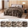 imageBedsure GentleSoft Sherpa Fluffy Blanket Queen Size for Bed  Fleece Warm and Cozy for Women Gift Plush ampamp Fuzzy Faux Fur Blanket for Couch Sofa and Decor Tie Dye Design Grey 90x90 Inches02  Brown