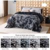 imageBedsure GentleSoft Sherpa Fluffy Blanket Queen Size for Bed  Fleece Warm and Cozy for Women Gift Plush ampamp Fuzzy Faux Fur Blanket for Couch Sofa and Decor Tie Dye Design Grey 90x90 Inches03  Tie Dye Black