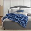 imageBedsure GentleSoft Sherpa Fluffy Blanket Queen Size for Bed  Fleece Warm and Cozy for Women Gift Plush ampamp Fuzzy Faux Fur Blanket for Couch Sofa and Decor Tie Dye Design Grey 90x90 Inches07  Indigo