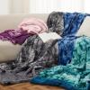 imageBedsure GentleSoft Sherpa Fluffy Blanket Queen Size for Bed  Fleece Warm and Cozy for Women Gift Plush ampamp Fuzzy Faux Fur Blanket for Couch Sofa and Decor Tie Dye Design Grey 90x90 Inches01  Grey