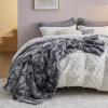 imageBedsure GentleSoft Sherpa Fluffy Blanket Queen Size for Bed  Fleece Warm and Cozy for Women Gift Plush ampamp Fuzzy Faux Fur Blanket for Couch Sofa and Decor Tie Dye Design Grey 90x90 Inches01  Grey