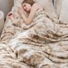 imageBedsure GentleSoft Sherpa Fluffy Blanket Queen Size for Bed  Fleece Warm and Cozy for Women Gift Plush ampamp Fuzzy Faux Fur Blanket for Couch Sofa and Decor Tie Dye Design Grey 90x90 Inches02  Beige