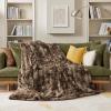 imageBedsure GentleSoft Sherpa Fluffy Blanket Queen Size for Bed  Fleece Warm and Cozy for Women Gift Plush ampamp Fuzzy Faux Fur Blanket for Couch Sofa and Decor Tie Dye Design Grey 90x90 Inches02  Brown