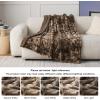 imageBedsure GentleSoft Sherpa Fluffy Blanket Queen Size for Bed  Fleece Warm and Cozy for Women Gift Plush ampamp Fuzzy Faux Fur Blanket for Couch Sofa and Decor Tie Dye Design Grey 90x90 Inches02  Brown