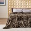 imageBedsure GentleSoft Sherpa Fluffy Blanket Queen Size for Bed  Fleece Warm and Cozy for Women Gift Plush ampamp Fuzzy Faux Fur Blanket for Couch Sofa and Decor Tie Dye Design Grey 90x90 Inches02  Brown