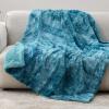 imageBedsure GentleSoft Sherpa Fluffy Blanket Queen Size for Bed  Fleece Warm and Cozy for Women Gift Plush ampamp Fuzzy Faux Fur Blanket for Couch Sofa and Decor Tie Dye Design Grey 90x90 Inches00  Teal