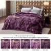 imageBedsure GentleSoft Sherpa Fluffy Blanket Queen Size for Bed  Fleece Warm and Cozy for Women Gift Plush ampamp Fuzzy Faux Fur Blanket for Couch Sofa and Decor Tie Dye Design Grey 90x90 Inches06  Purple
