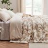 imageBedsure GentleSoft Sherpa Fluffy Blanket Queen Size for Bed  Fleece Warm and Cozy for Women Gift Plush ampamp Fuzzy Faux Fur Blanket for Couch Sofa and Decor Tie Dye Design Grey 90x90 Inches02  Beige