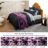 imageBedsure GentleSoft Sherpa Fluffy Blanket Queen Size for Bed  Fleece Warm and Cozy for Women Gift Plush ampamp Fuzzy Faux Fur Blanket for Couch Sofa and Decor Tie Dye Design Grey 90x90 Inches06  Purple