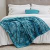 imageBedsure GentleSoft Sherpa Fluffy Blanket Queen Size for Bed  Fleece Warm and Cozy for Women Gift Plush ampamp Fuzzy Faux Fur Blanket for Couch Sofa and Decor Tie Dye Design Grey 90x90 Inches00  Teal